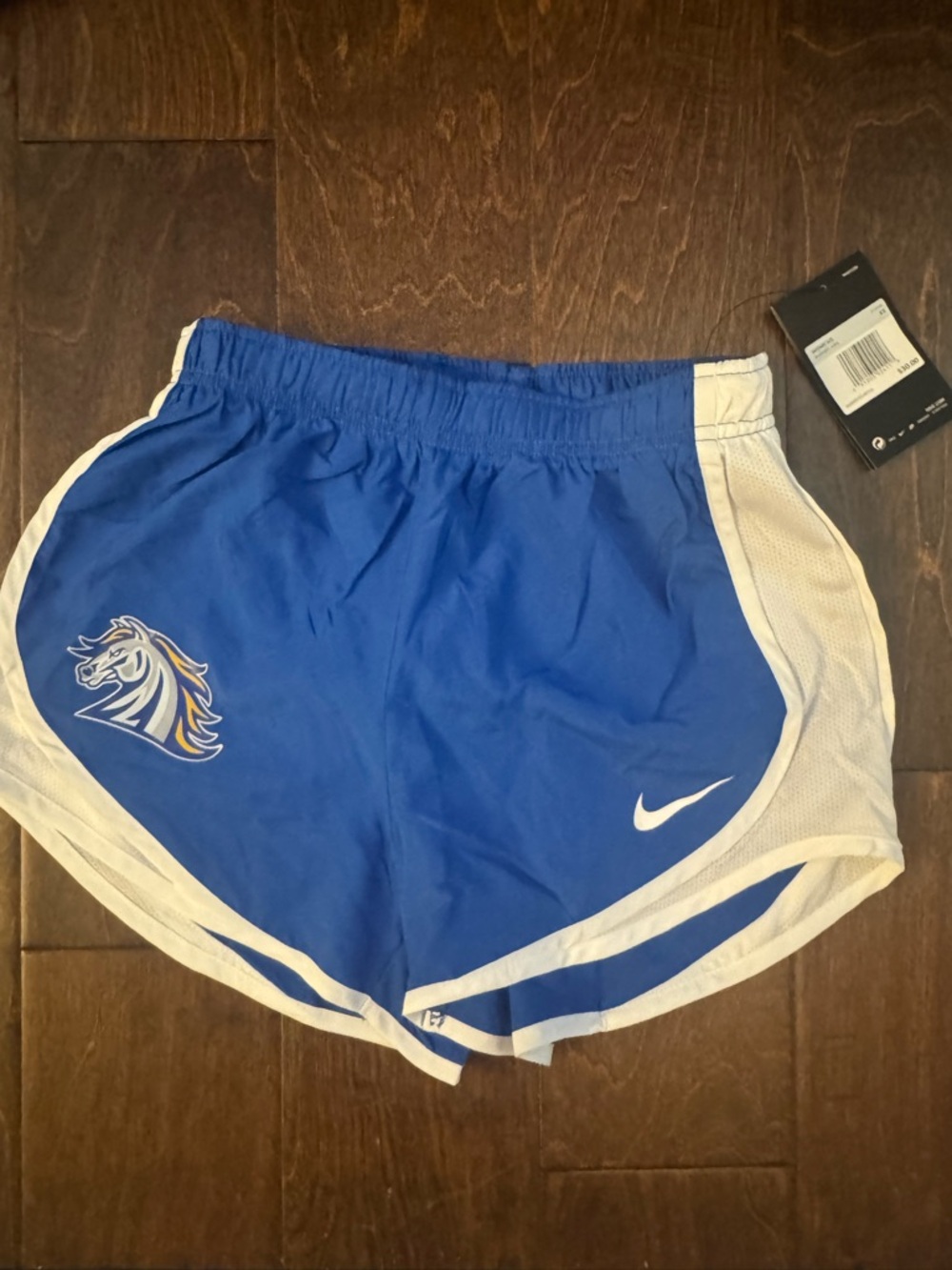 Nike Women’s Royal Blue and White Athletic Shorts